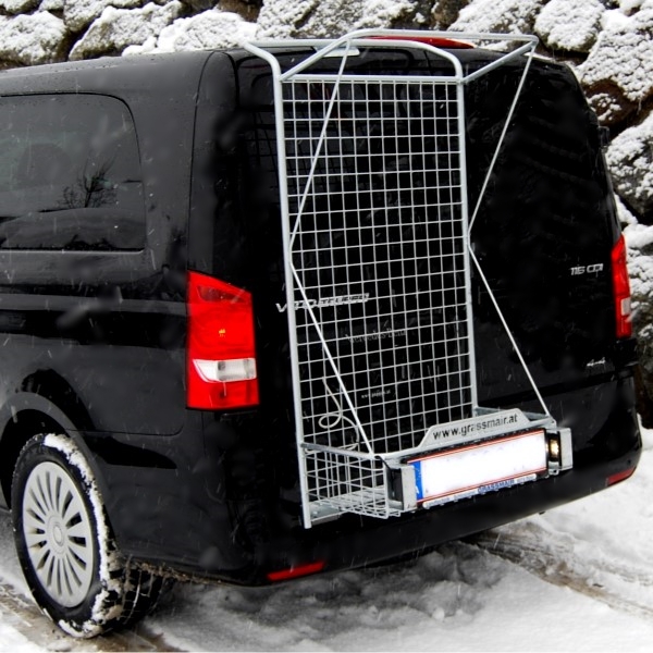 Ansicht Heck Schiträger von Graßmair Rinn für Transporter Mercedes Benz Vito mit Flügeltür