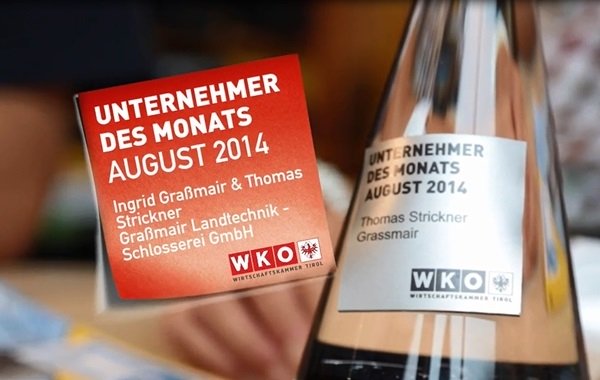 Auszeichnung Unternehmer des Monats